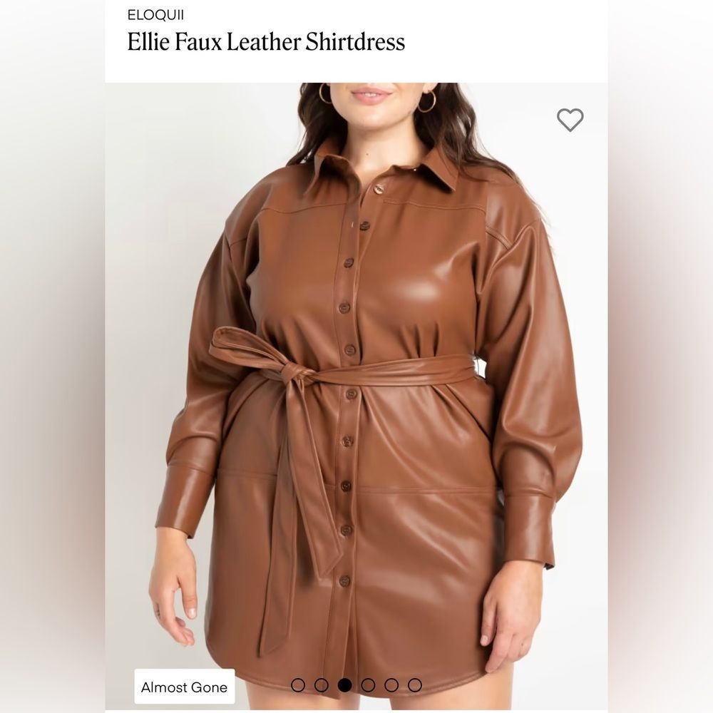 ELOQUII
Ellie Faux Leather Shirtdress Brand New w/o tags🤎🤎🤎Sold out in stores